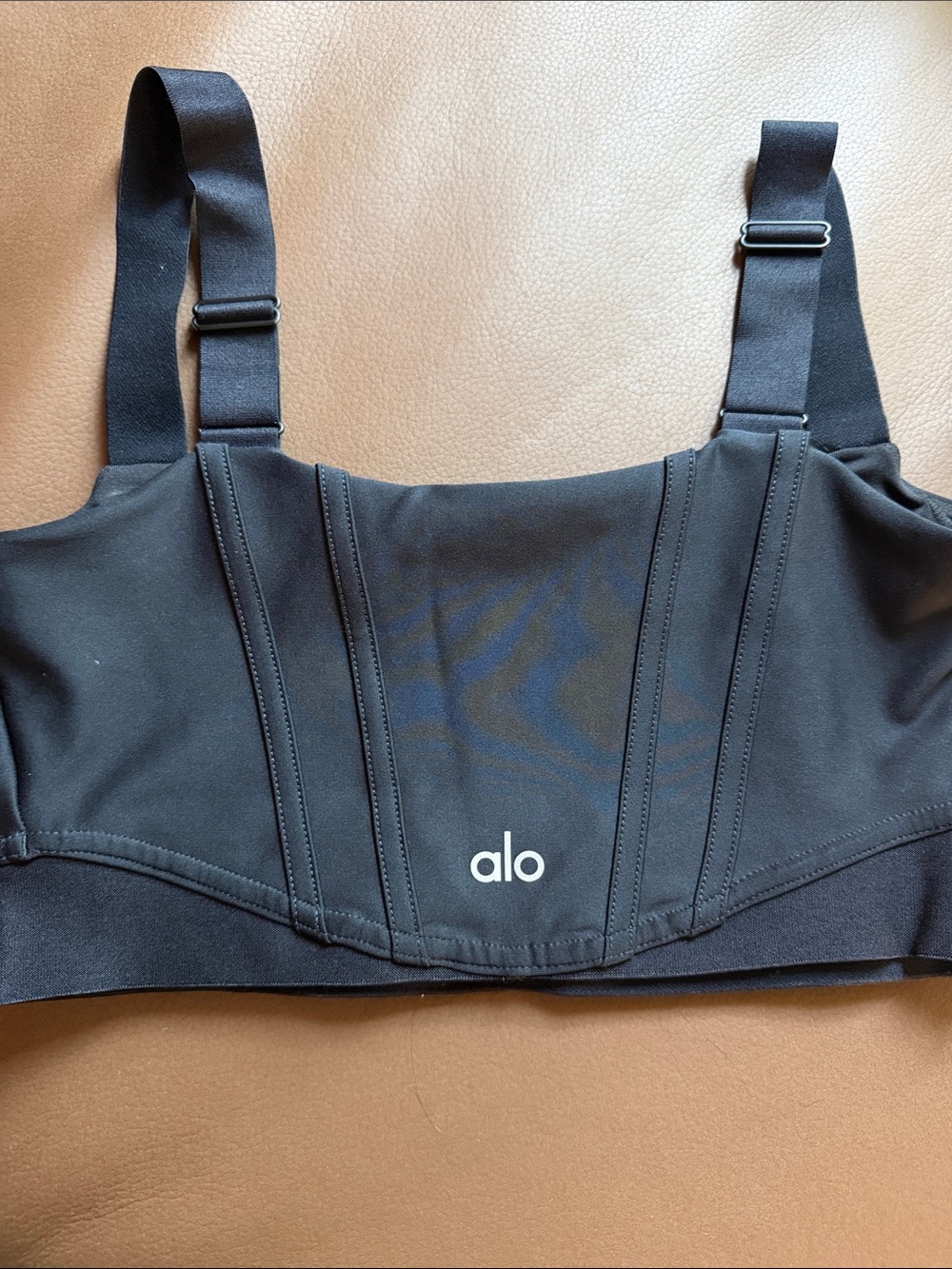 ALO Yoga Black Sports Bra with Adjustable Straps